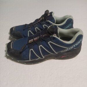 Salomon Women's Speedcross 4 Trail Running Shoes 8.5 Blue